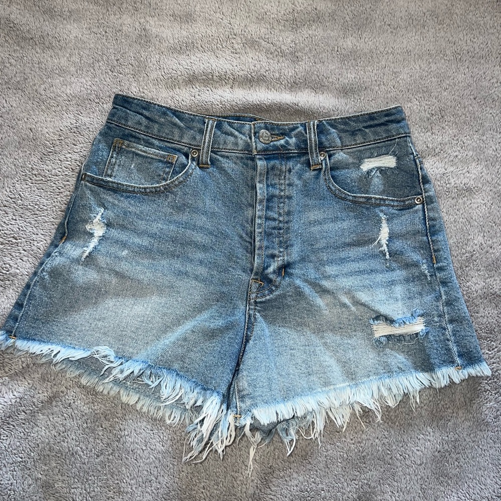 Womens Light Wash Jean Shorts